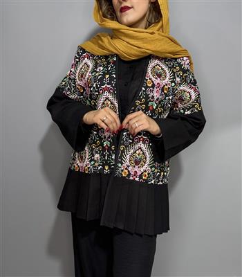 کت سوزن دوزی درخت مشکی